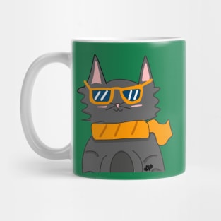 Cat with Scarves #5 - Too Cool Mug